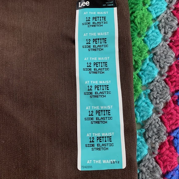 Vintage Deadstock 90s Lee Chocolate Tapered Relaxed Elastic Waist Jeans … - Picture 5 of 15